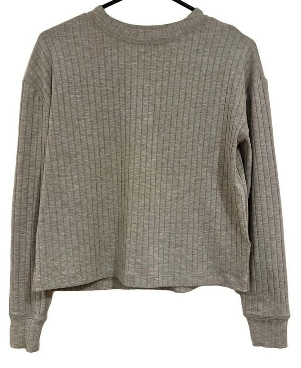 Vineyard Vines Gray Ribbed Cropped Sweater Women XS Preppy Coastal 90s Layering
